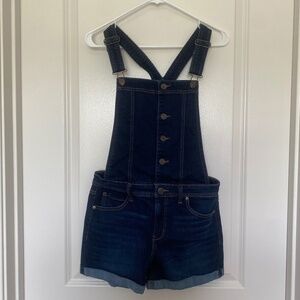 🌻🤠 TRENDY OVERALLS 🤠🔥NEW Women's/Juniors Dark Wash Denim Shorts